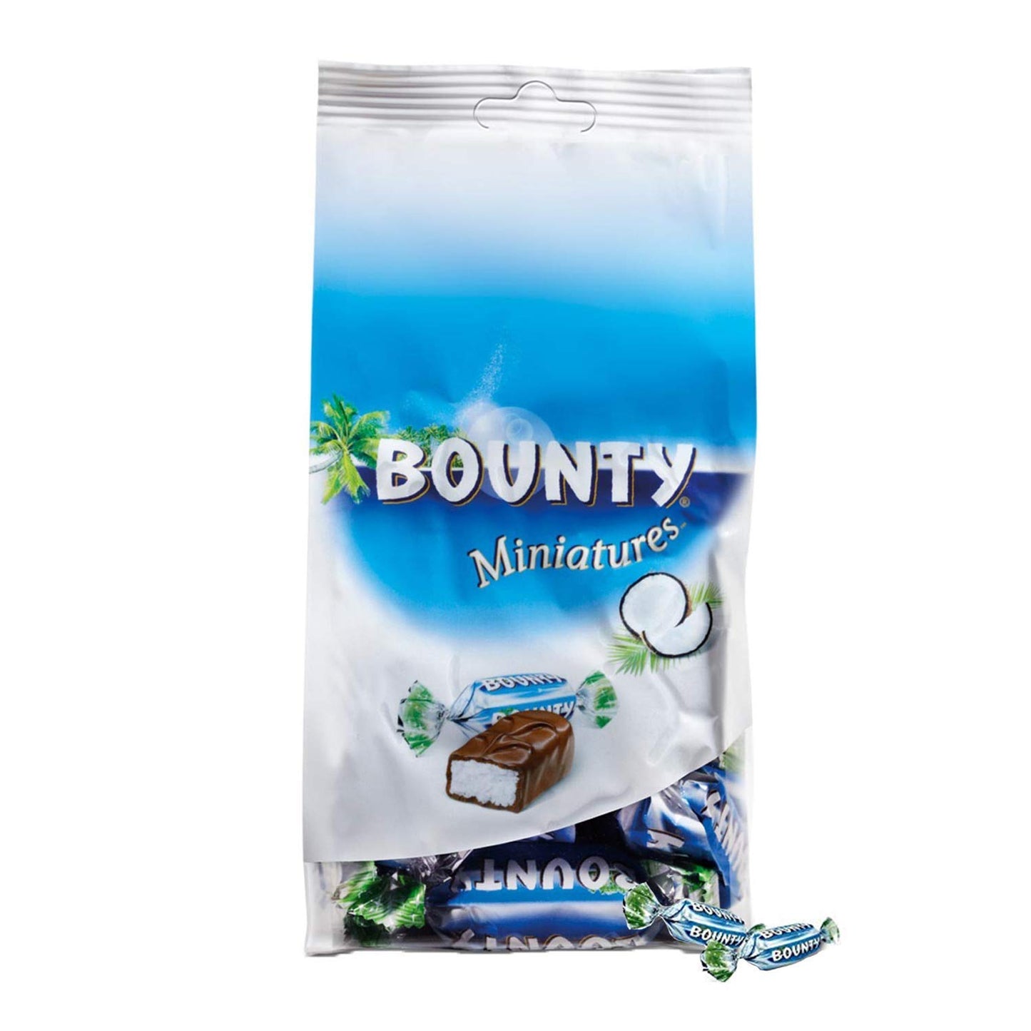 Bounty, Miniature Chocolate Pouch 2 X g, Coconut, 220 gram – Mini pouch of coconut delights!