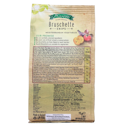 Maretti Oven Baked Bruschette Mediterranean Vegetables Chips, 70 grams - "Mediterranean Vegetable Bruschette Chips!"