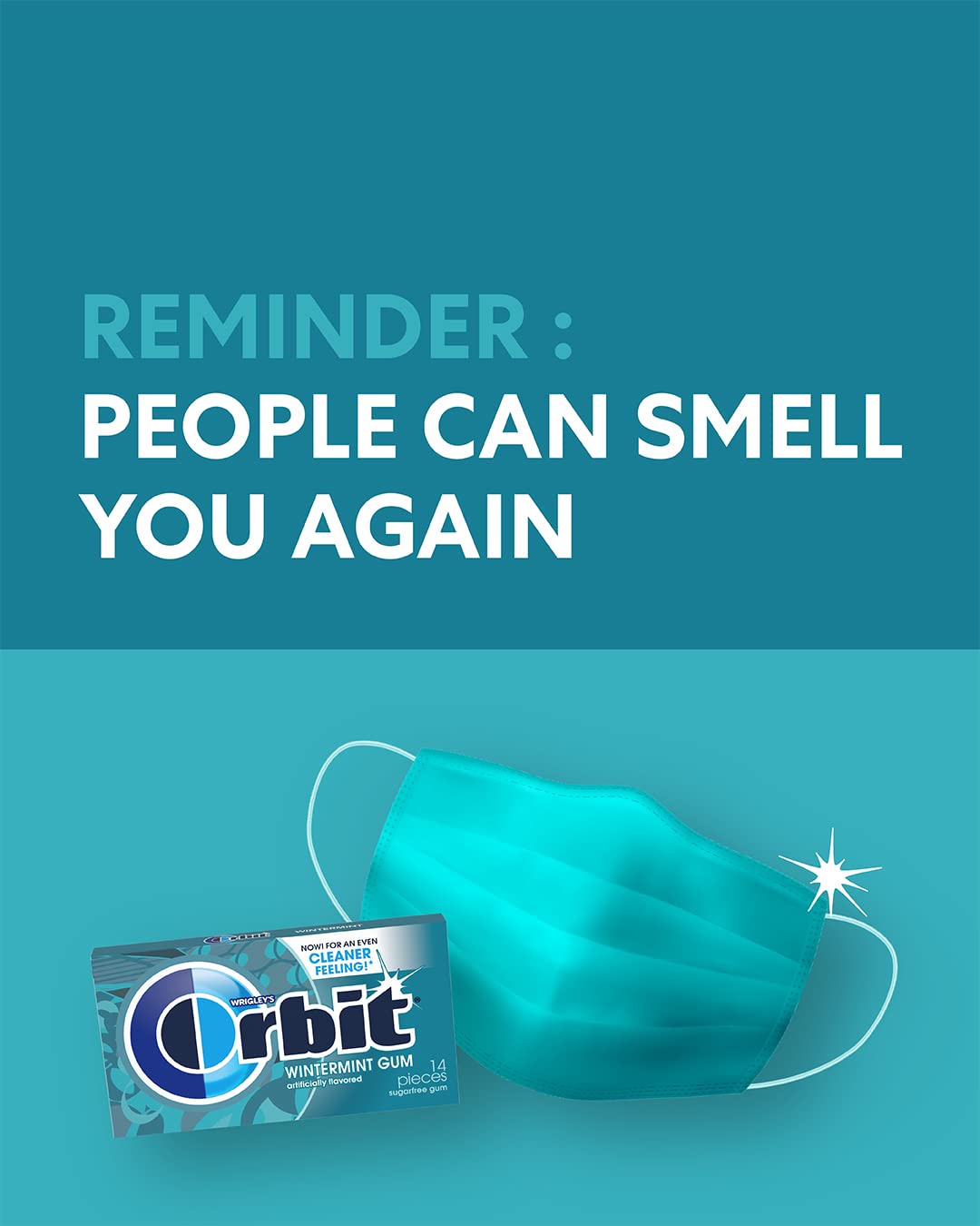 Orbit Peppermint Gum 14 Pieces, 33 g - "Peppermint freshness!"