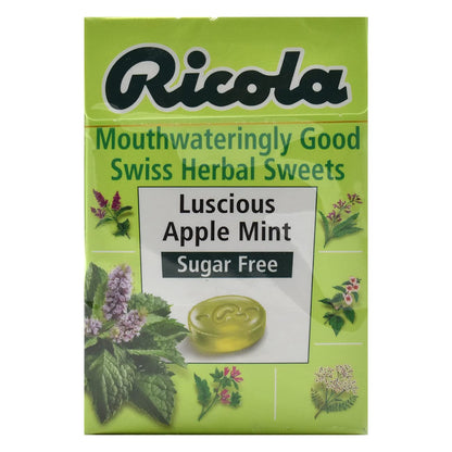 Ricola Luscious Apple Mint Sugar Free Candy, 1.59 oz â„® 45 g - Apple Minty Delight!