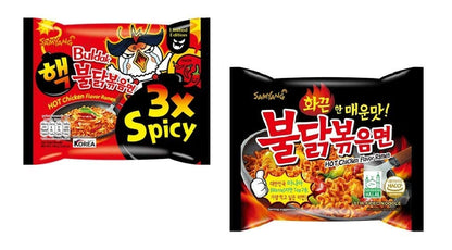 Samyang Buldak Hot Chicken Flavoured Stir Fried Noodles -140 g & 3X Spicy Noodles - 140Gm*2Pack (Pack of 2) (Imported) (3X Spicy & Stir Fried)