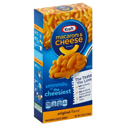 Kraft Macaroni & Cheese Smmmile, Original Flavor, No Artificial Flavor; No Preservatives, 206 g - "Pure Cheese Joy!"