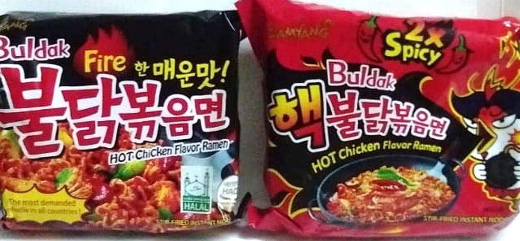 SAMYANG Combo Of Buldak Pouch And 2X Spicy Pouch X 2 Pieces, 290 Grams