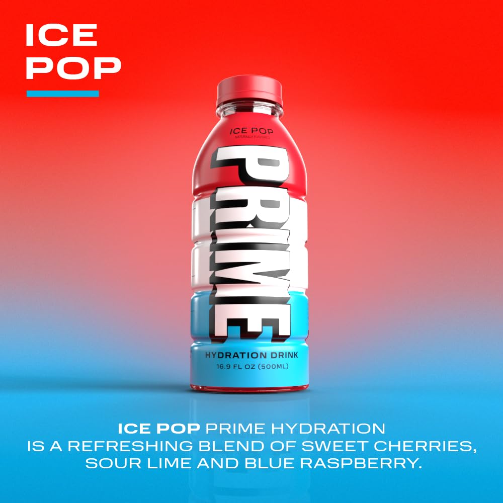 Prime Ice Pop Hydration Drink, 16.9 fl oz â„® 500 ml - Ice pop hydration refreshment!