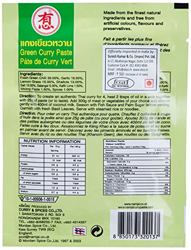 Namjai Green Curry Paste, 50 g - "Green Curry Joy!"