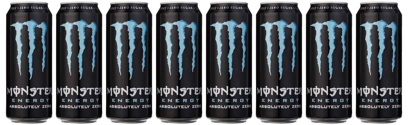 Monster Energy Absolute No Sugar 500ml, (Pack of 8 Cans X 500ml) - "Eight-Pack Sugar-Free Power!"