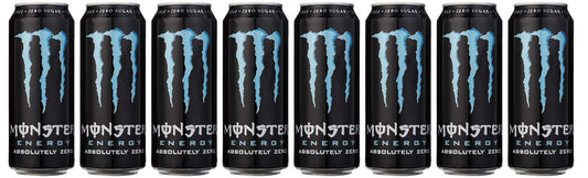 Monster Energy Absolute No Sugar 500ml, (Pack of 8 Cans X 500ml) - "Eight-Pack Sugar-Free Power!"