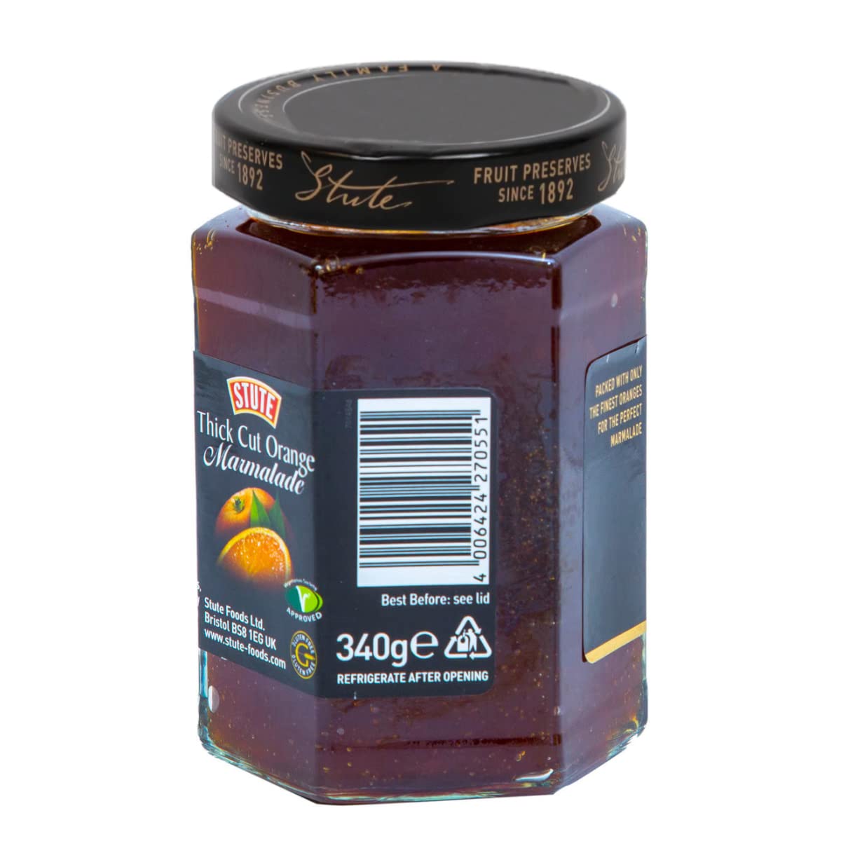 Stute Thick Cut Orange Marmalade, 12 oz / 340 g