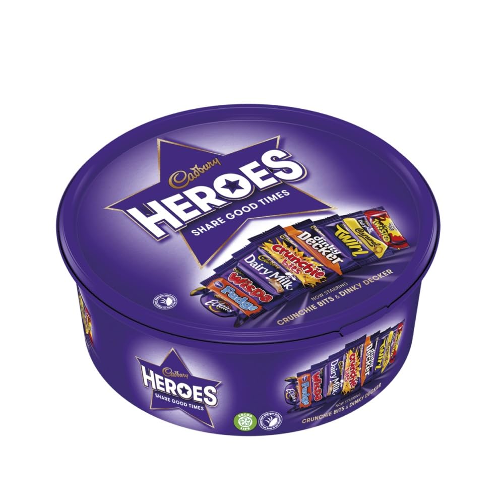 Cadbury Heroes Assortment Chocolates Tub, 600g - Heroes delight