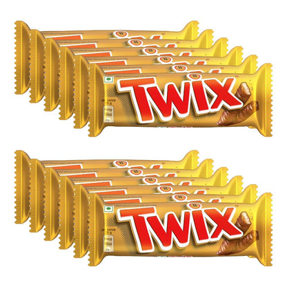 Twix Caramel Cookie Chocolate Bar 50 Grams Pack of 12