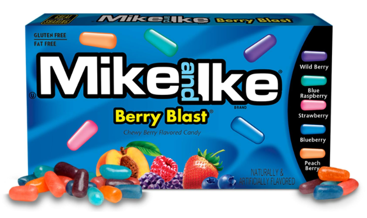 Mike & Ike Fruit Candies Berry Blast, 141g - "Berry Blast Fun!"