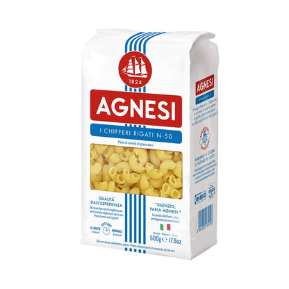 Agnesi Chifferi Rigati Pasta, 500g, Pack of 2, Product of Italy - Rigati Perfection!