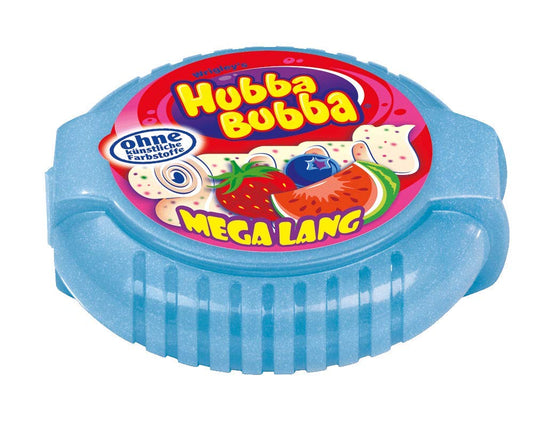 Hubba Bubba Mega Lang Triple Mix 56g - Triple mix of flavors in mega long bubble tape, 56g.