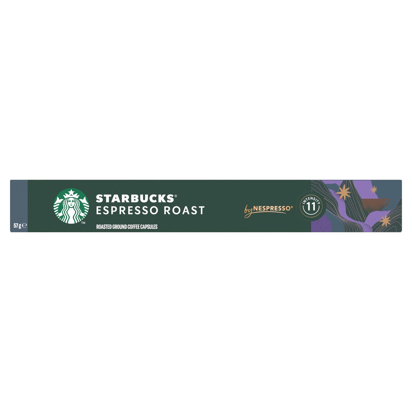 Starbucks by Nespresso Espresso Roast Coffee Pods 10 Capsules, Bag,0.57 Kilograms