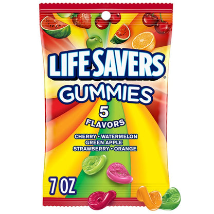 Lifesavers 5 Flavors Gummies Candy, 198g, 12 Pack - "Bulk Gummy Pack!"