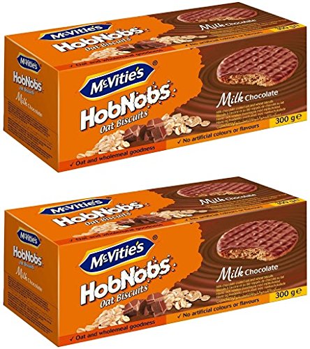 McVitie's HobNobs Oat Chocolate Biscuit, 300g (Pack of 2) - "HobNobs Oat Chocolate Biscuits!"