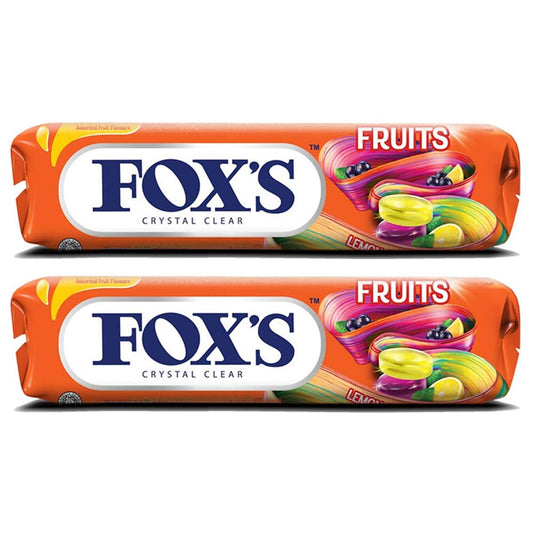 Fox's Crystal Clear Fruits Candy Stick, 1.34 oz ℮ 38 g, 2 Pack - Double fruit candy sticks!