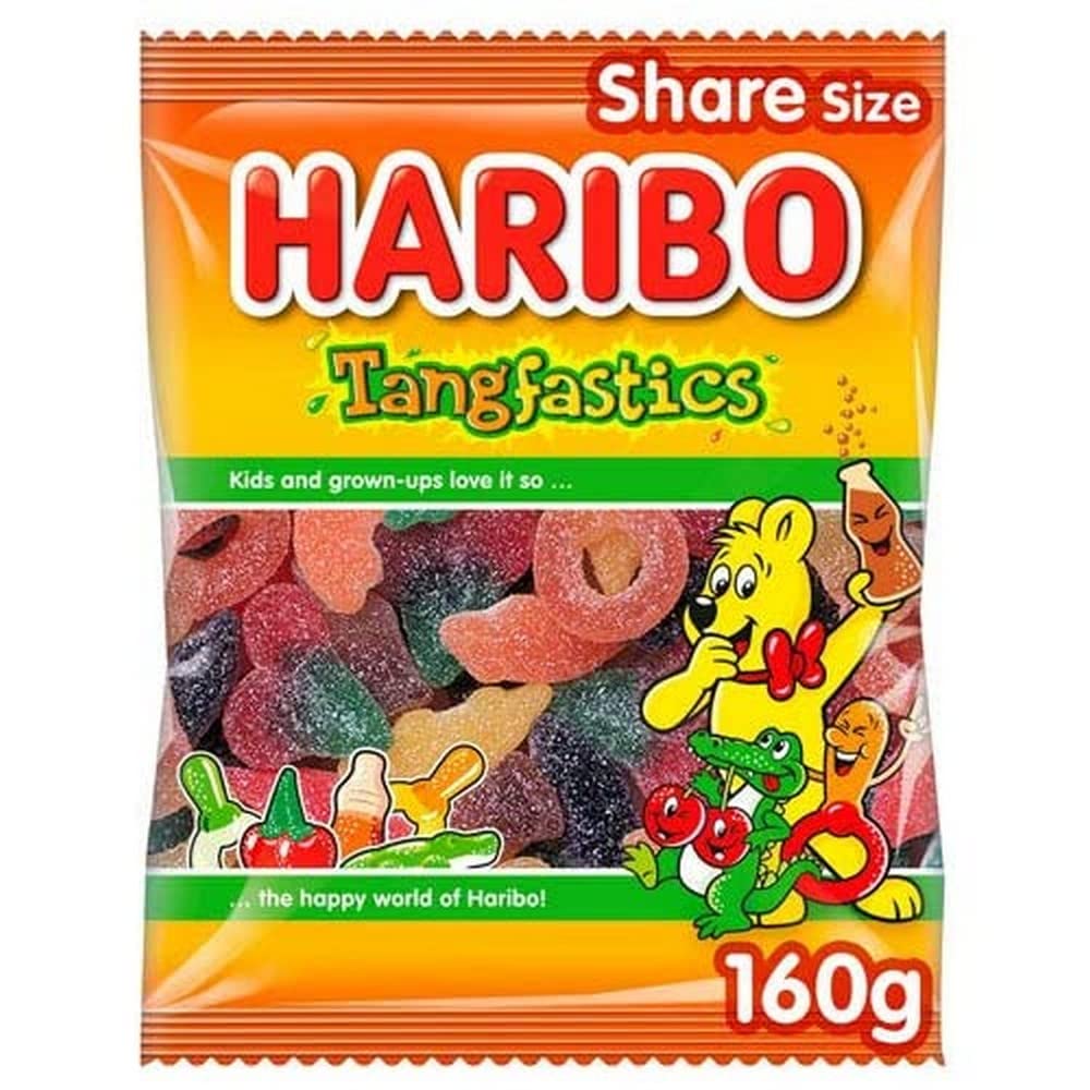 HARIBO Tangfastics Share Size, 4.94 oz ℮ 140 g - Tangy jelly beans in a share size pack.