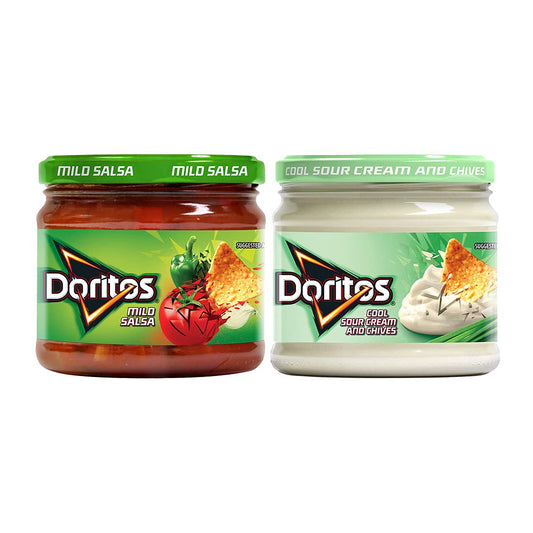 Doritos Mild Salsa with Cool Sour Cream & Chives, Combo Dips Pack - Salsa and cream combo!