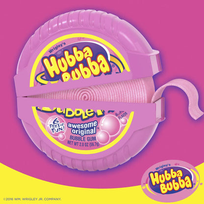 Hubba Bubba Bubble Tape Awesome Original Bubble Gum, 2 oz / 56.7 g - Original bubble tape, 56.7g of bubble-blowing fun.