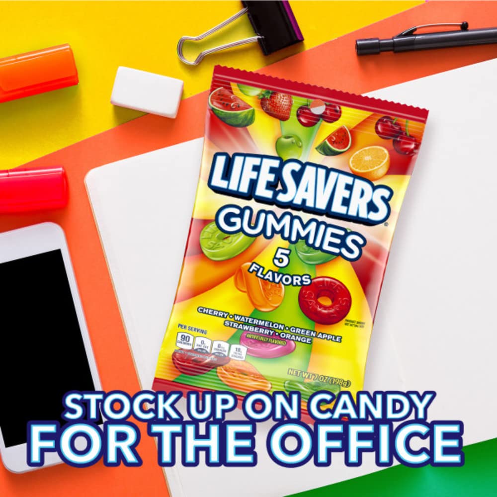 Lifesavers 5 Flavors Gummies Candy, 198g, 12 Pack - "Bulk Gummy Pack!"