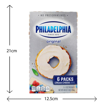 Kraft Philadelphia Original Cream Cheese, 226g (pack of 6) - "Cream Cheese Delight!"