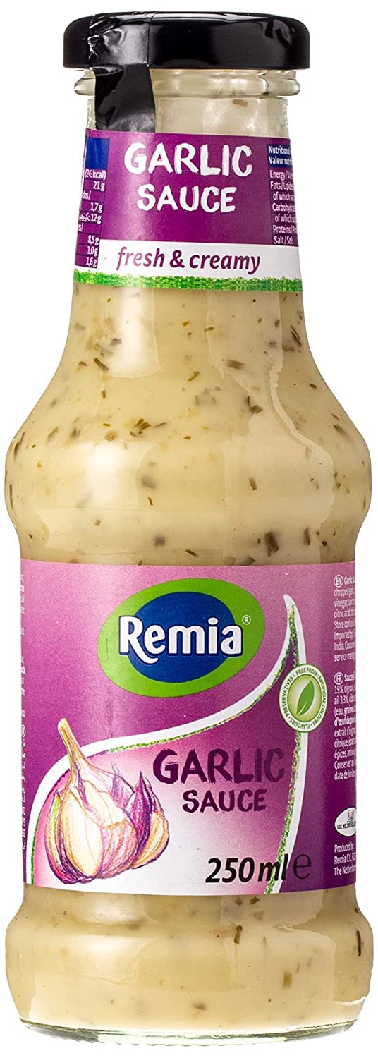 Remia Garlic Sauce, 8.45 fl oz â„® 250 ml - Bold Garlic Flavor!