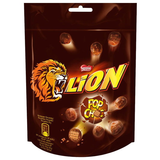 Nestle Lion Pop Choc Packet 140g - "Lion Pop Choc - 140g Packet of Crunchy Poppable Chocolate!"