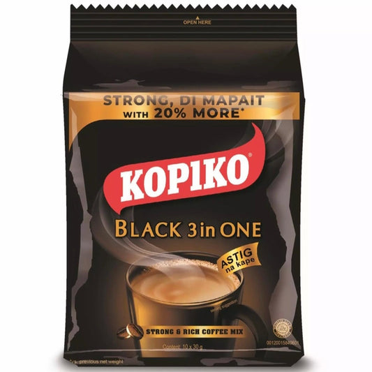 Kopiko Black 3 in 1 Strong & Rich Coffee Mix 250g - "Intense Coffee Kick!"