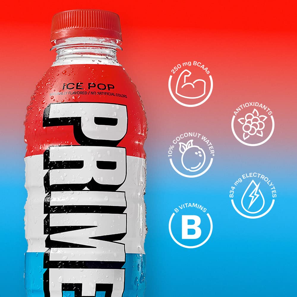 Prime Ice Pop Hydration Drink, 16.9 fl oz â„® 500 ml - Ice pop hydration refreshment!