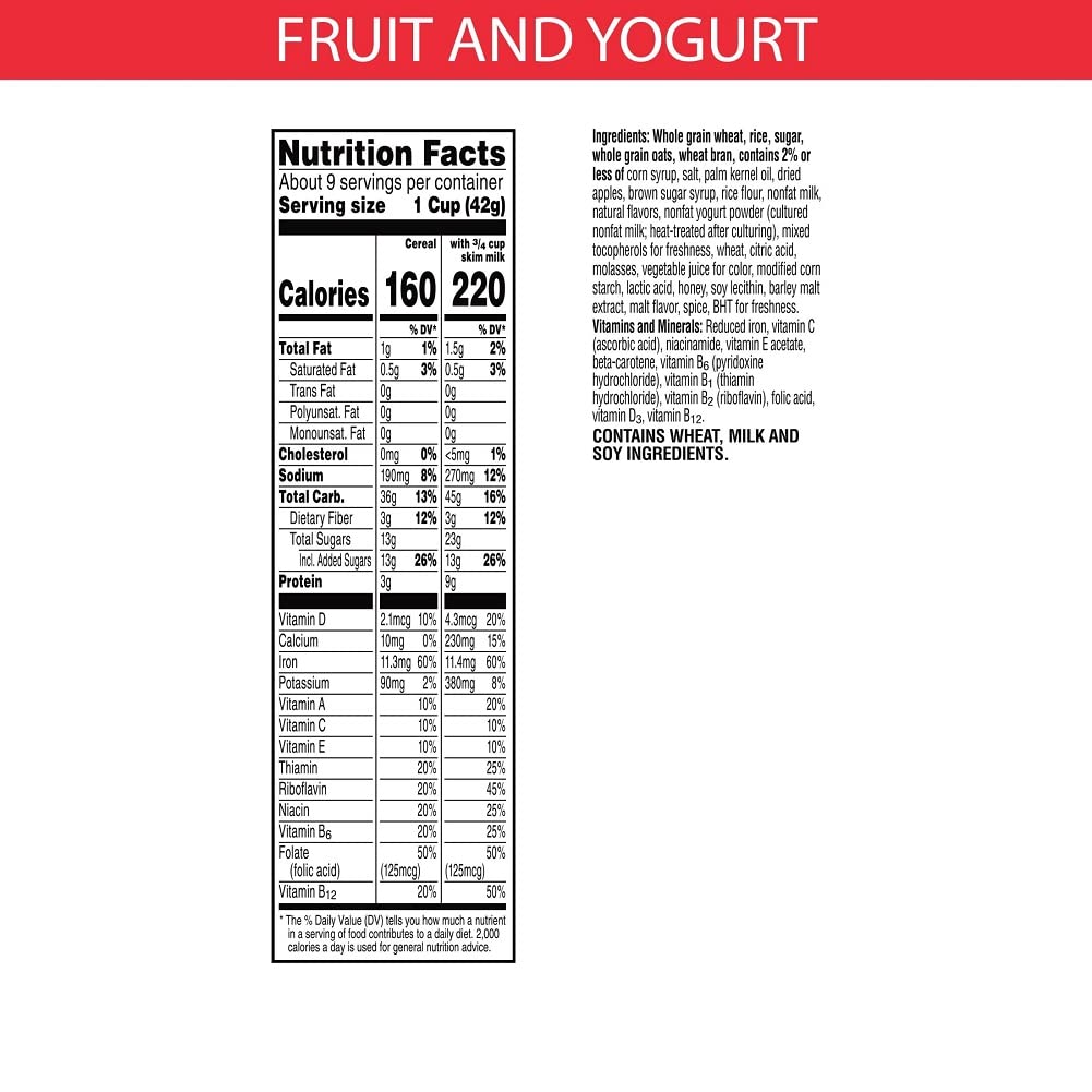 Kellogg's Special K Fruit & Yogurt Cereal 368g - Start your day right with Kellogg's Special K Fruit & Yogurt Cereal, 368g.