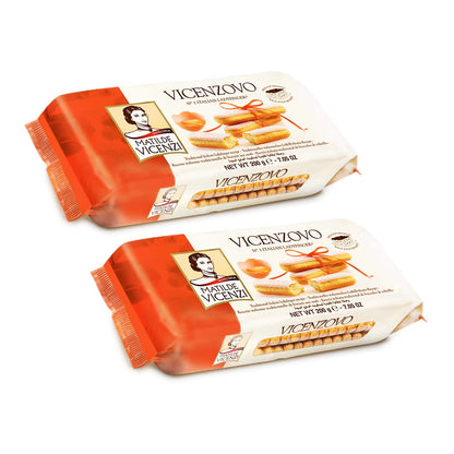 Vicenzi Vicenzovo Lady Finger | GMO Free | No Preservatives & No Artifical Colours - 200gm(Pack of 2)