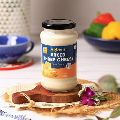 Abbie's Baked White Three Cheese Pasta Sauce, 400g - Creamy, Cheesy Delight!