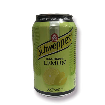 Schweppes Lemon Original 330ml, (Pack of 12 Cans X 330ml Each) Product of Germany.