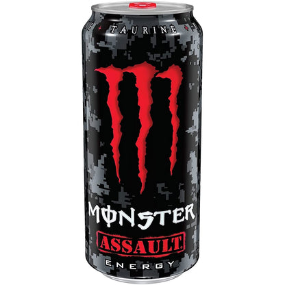 Monster Energy Assault Energy Drink Pack of 4 Pet Bottle, 4 x 500 ml - "Assault Energy Four-Pack!"