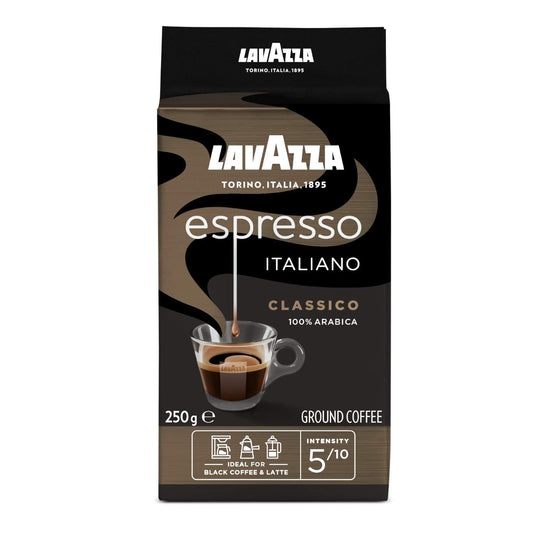 Lavazza Caffe Espresso, 100% Premium Arabica Ground Coffee, 250 g - "100% Arabica Espresso!"