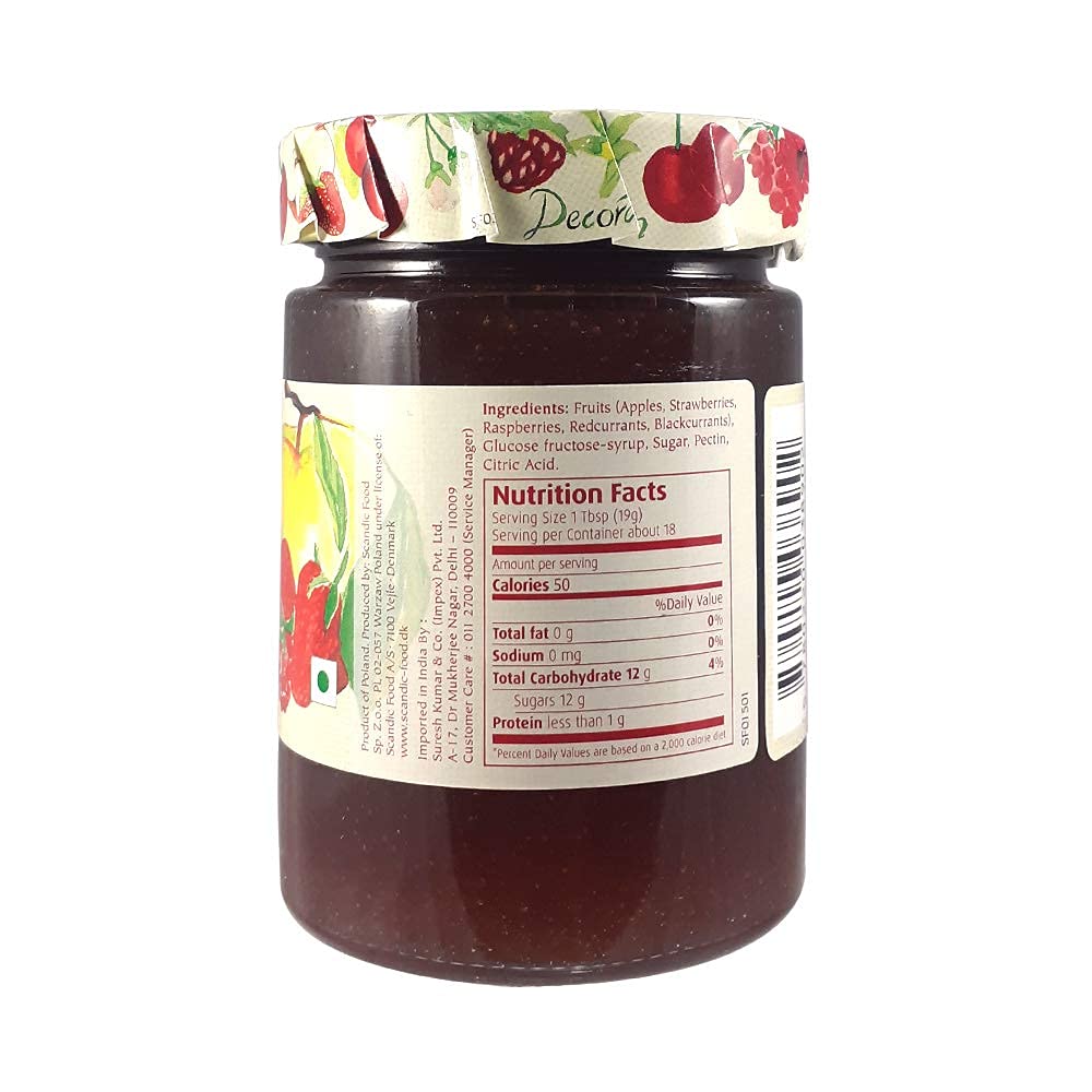 CANOE Dana Mixed Fruit Jam + Strawberry Jam, 340g, Pack of 1 Each, Product of Poland - Fruit & strawberry duo