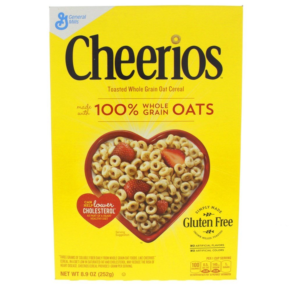 General Mills Cheerios Toasted Whole Grain Oat Cereal, 252g - Savor the classic taste of toasted whole grain oats in Cheerios