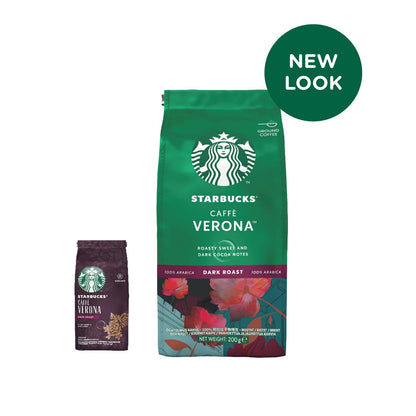 Starbucks Caffe Verona Dark Roast Ground Coffee Bag, 200g