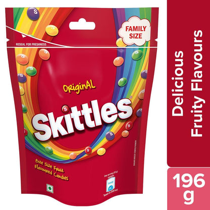 Skittles Original Bite-Size Fruit Flavoured Candies, 196 Grams Pack