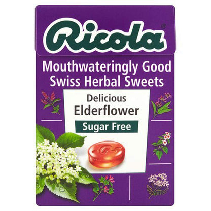 Ricola Cough Lozenges Sugar-Free Refreshment Swiss Herbal Candies - Delicious Elderflower, 1.59 oz â„® 45 g - Elderflower Refreshment!