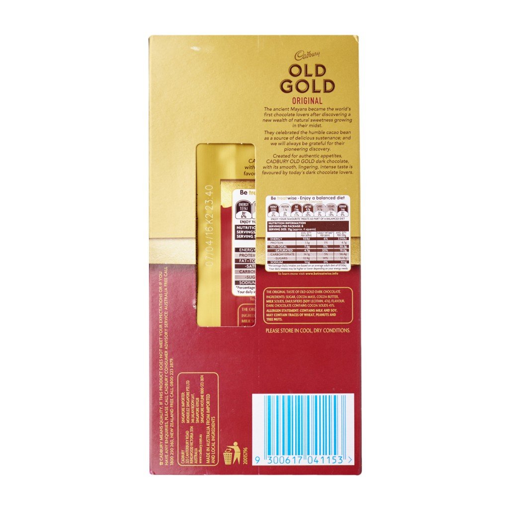 Cadbury Old Gold Original Chocolate, 200g - Original dark pleasure