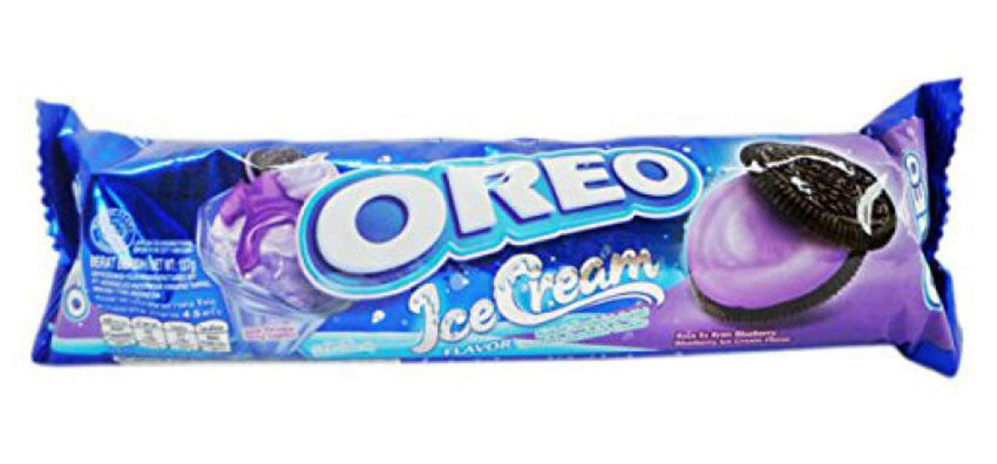 Oreo Ice Cream Sandwich Biscuit - Blueberry, 137g - "Blueberry ice cream delight!"