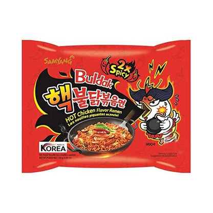 Samyang Buldak Fire Chicken Noodles 2X Spicy (5 Pc Combo) - Double the heat