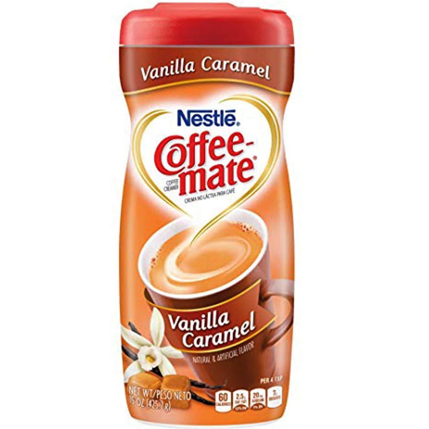 Nestle Vanilla Caramel Coffee Mate Bottle, 425 g - "Vanilla Caramel Coffee Mate - 425g of Creamy Caramel Delight!"