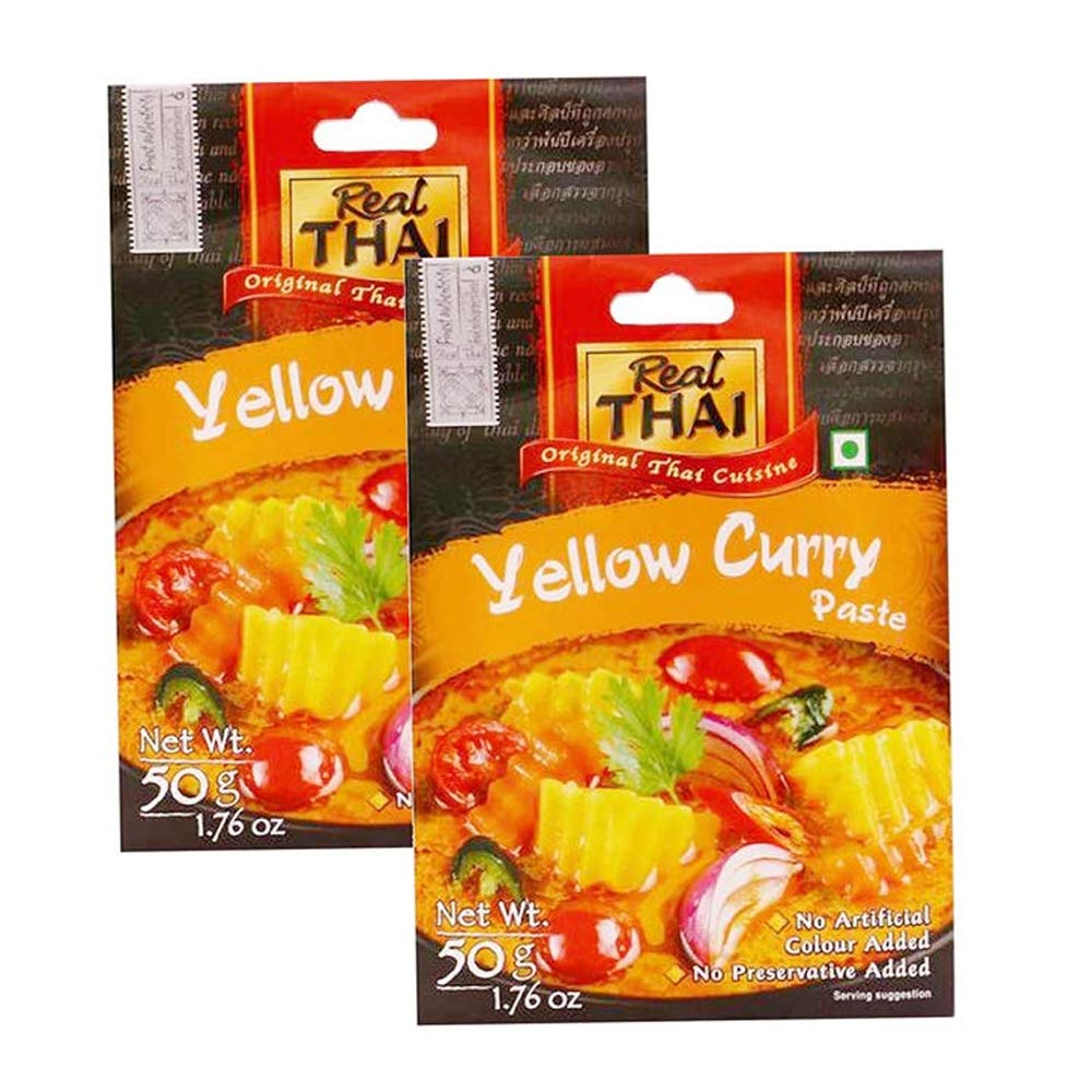 Real Thai Yellow Curry Paste, 50g Pack of 2 - Yellow Curry Duo!