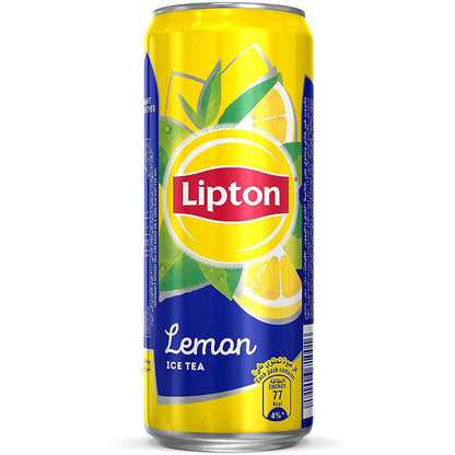 Lipton Lemon Ice Tea Drink, 320 ml, 6 Pack, Yellow & Blue (830) - "Lemon Drink Pack!"