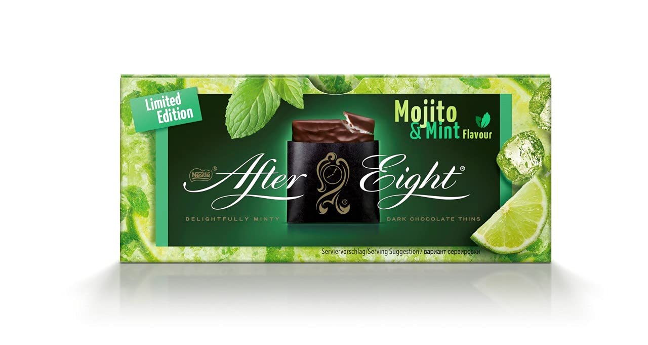 Nestle After Eight Mojito Dark Mint Chocolates, 200g - "After Eight Mojito - 200g of Refreshing Mint Chocolate Delight!"