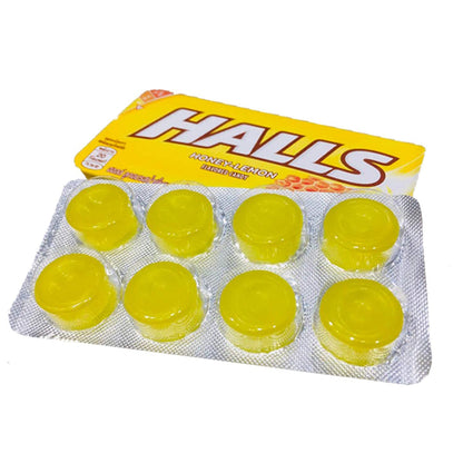 HALLS Honey - Lemon Flavored Candy - 18 Pack, 18 x 22.4g - Soothing honey and lemon flavor for a refreshing treat.