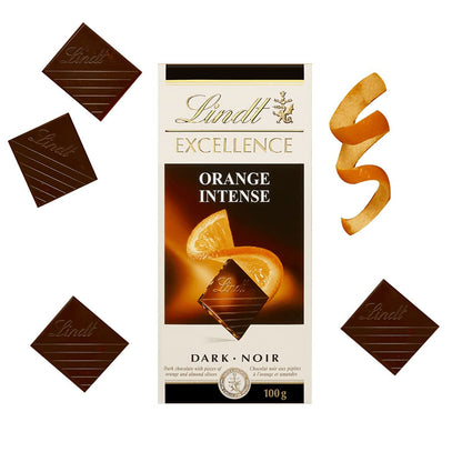 Lindt Excellence Orange Intense Chocolate, 2 X 100 g